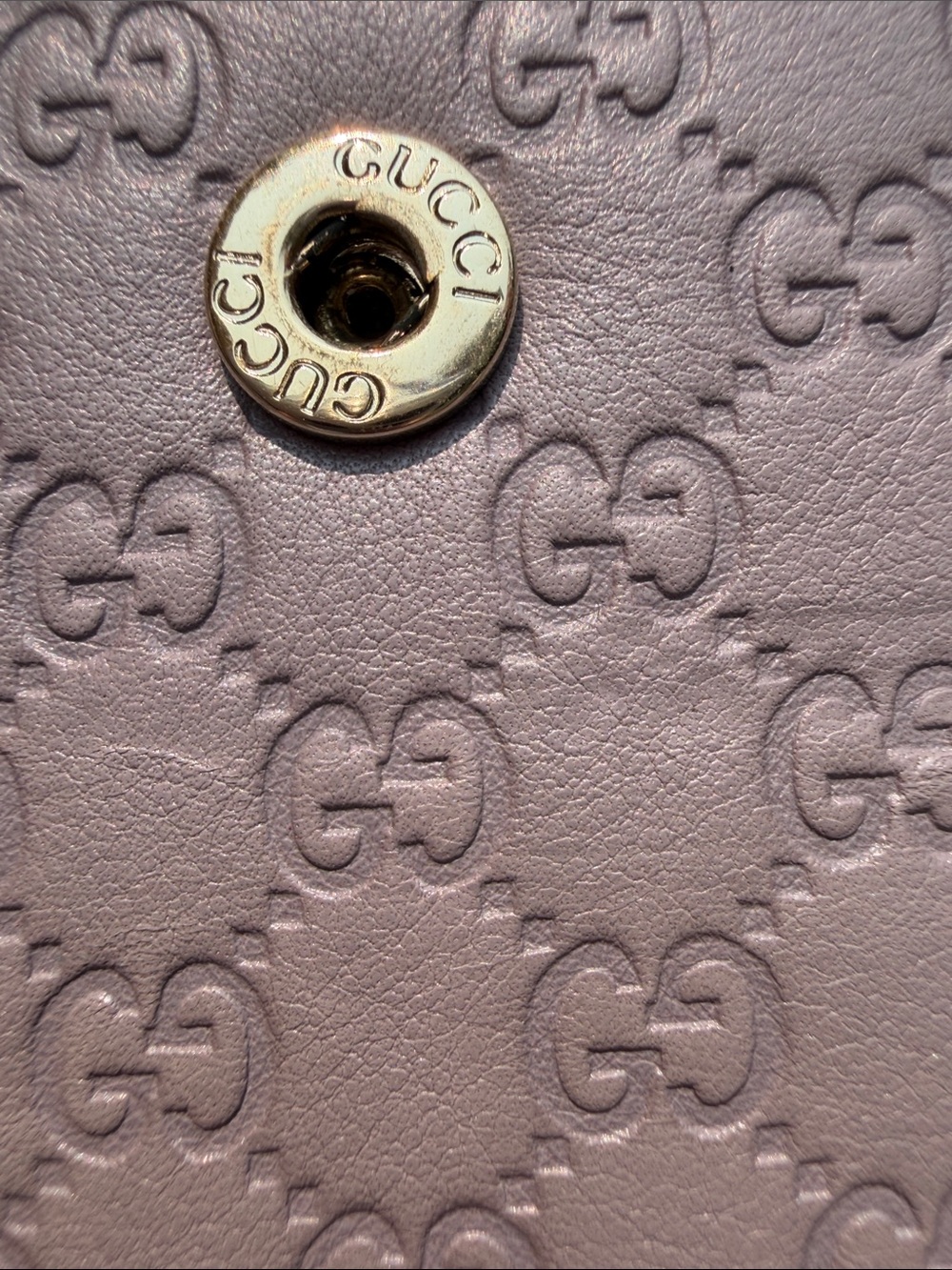 Gucci RARE Vintage LILAC Embossed GG Leather Wallet Clutch - Picture 10 of 17
